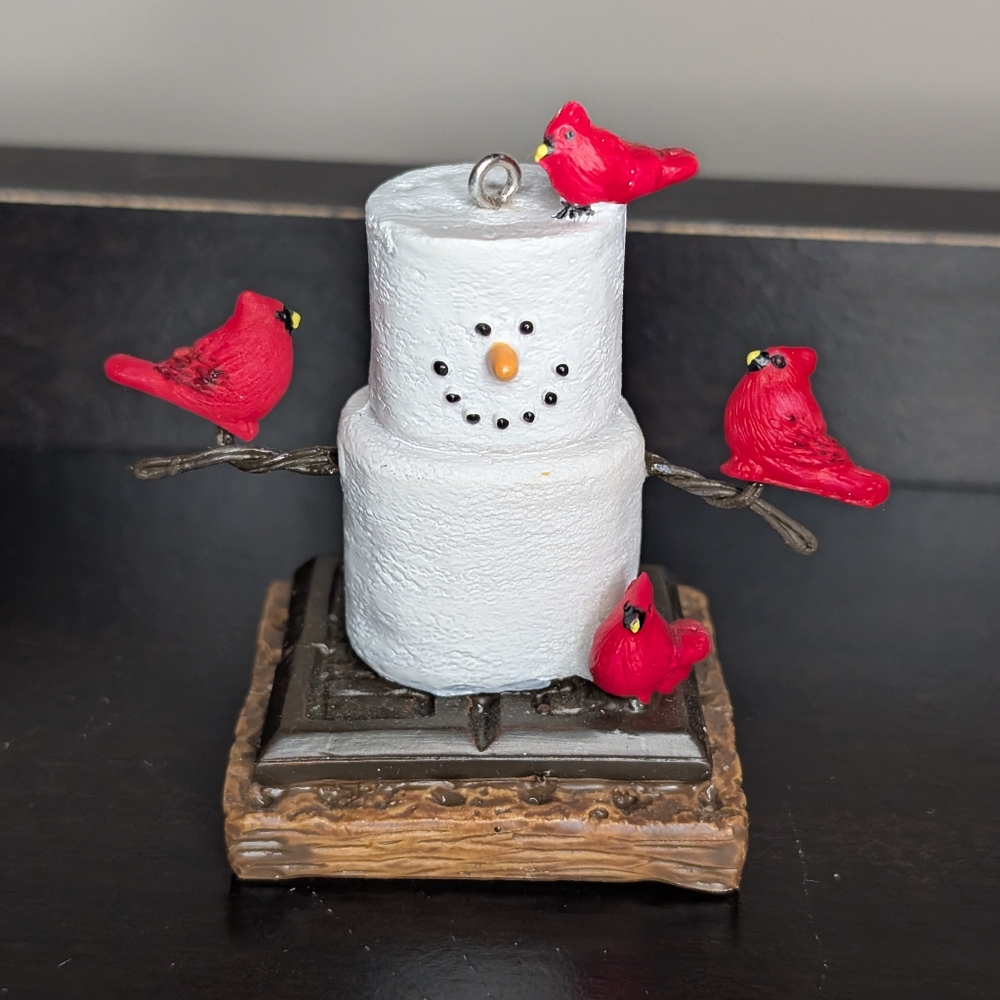 The Original S'mores Ornament S'mores Chocolate Christmas Collectable CARDINALS